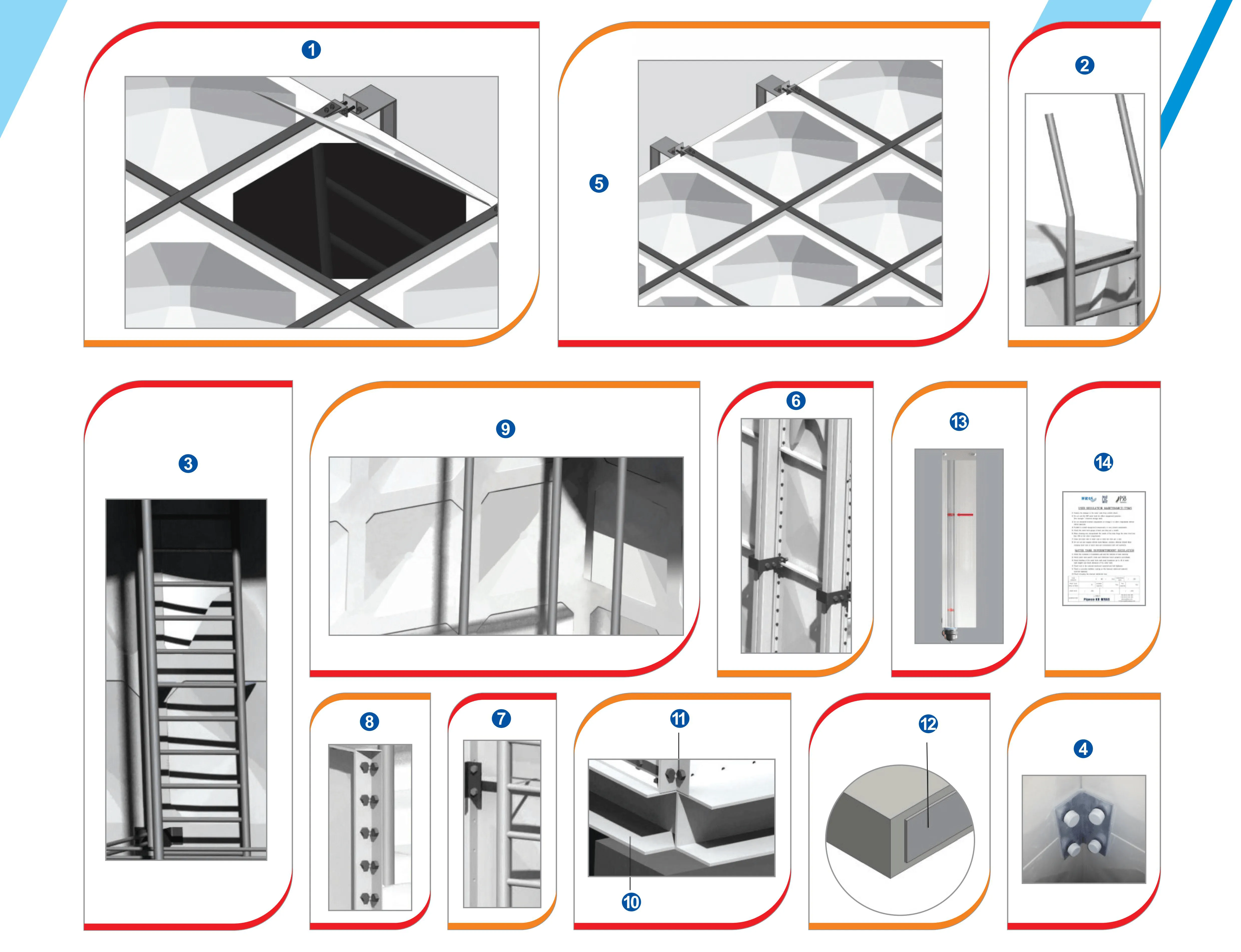 GRP Water Tank Nozzle Design: Inlet, Outlet, Drain and Overflow Connections GRP Water Tank Nozzle Design: Inlet, Outlet, Drain and Overflow Connections